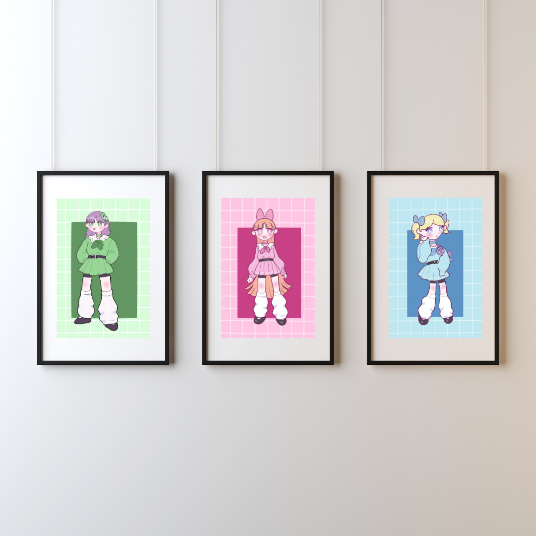 Kit 3 Art Print – Meninas Super Poderosas