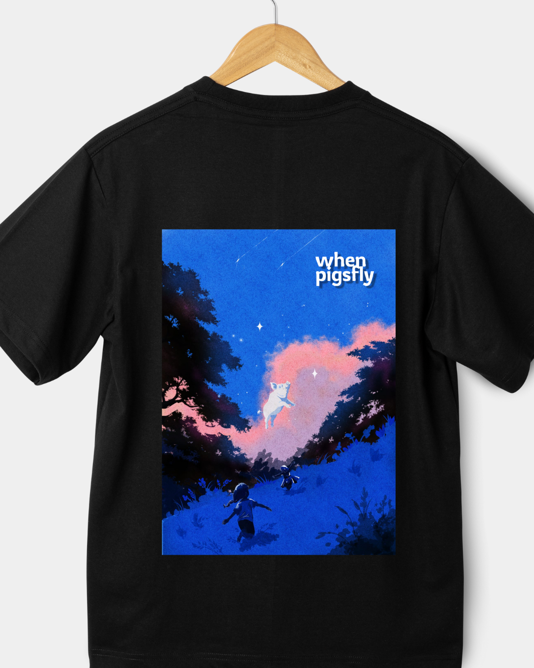 Camiseta Unissex com Arte Exclusiva – When Pigs Fly