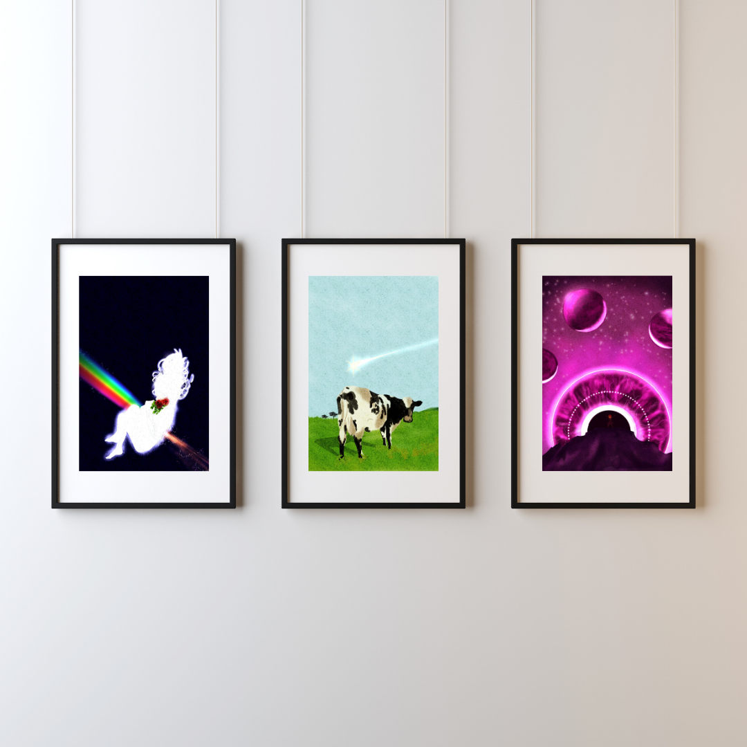 Kit 3 Art Print Coleção Psicodélico