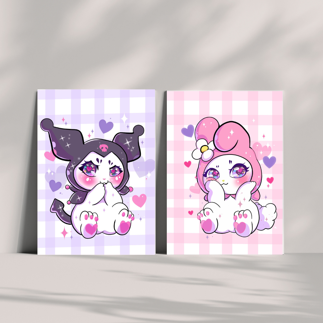 Kit 2 Art Print – Kuromi & My Melody