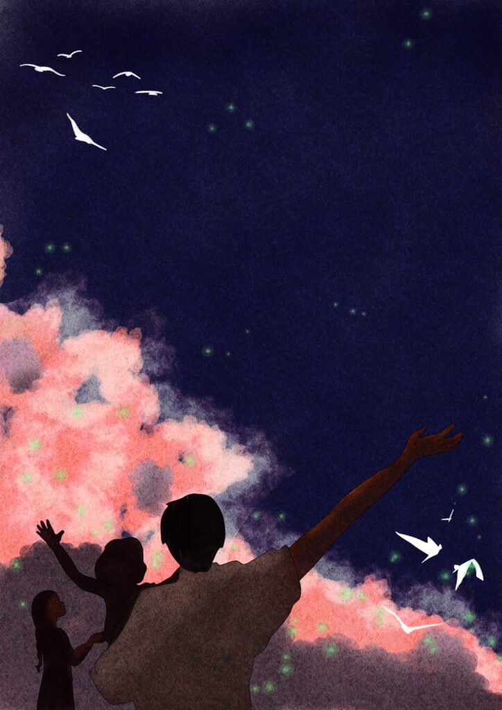 ”A Família sob o Céu Encantado”